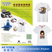 Papel de prensa de calor de color claro adecuado para impresora Ink-Jet